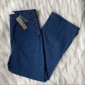 Jcrew Slim wide-leg sailor jean in stripe